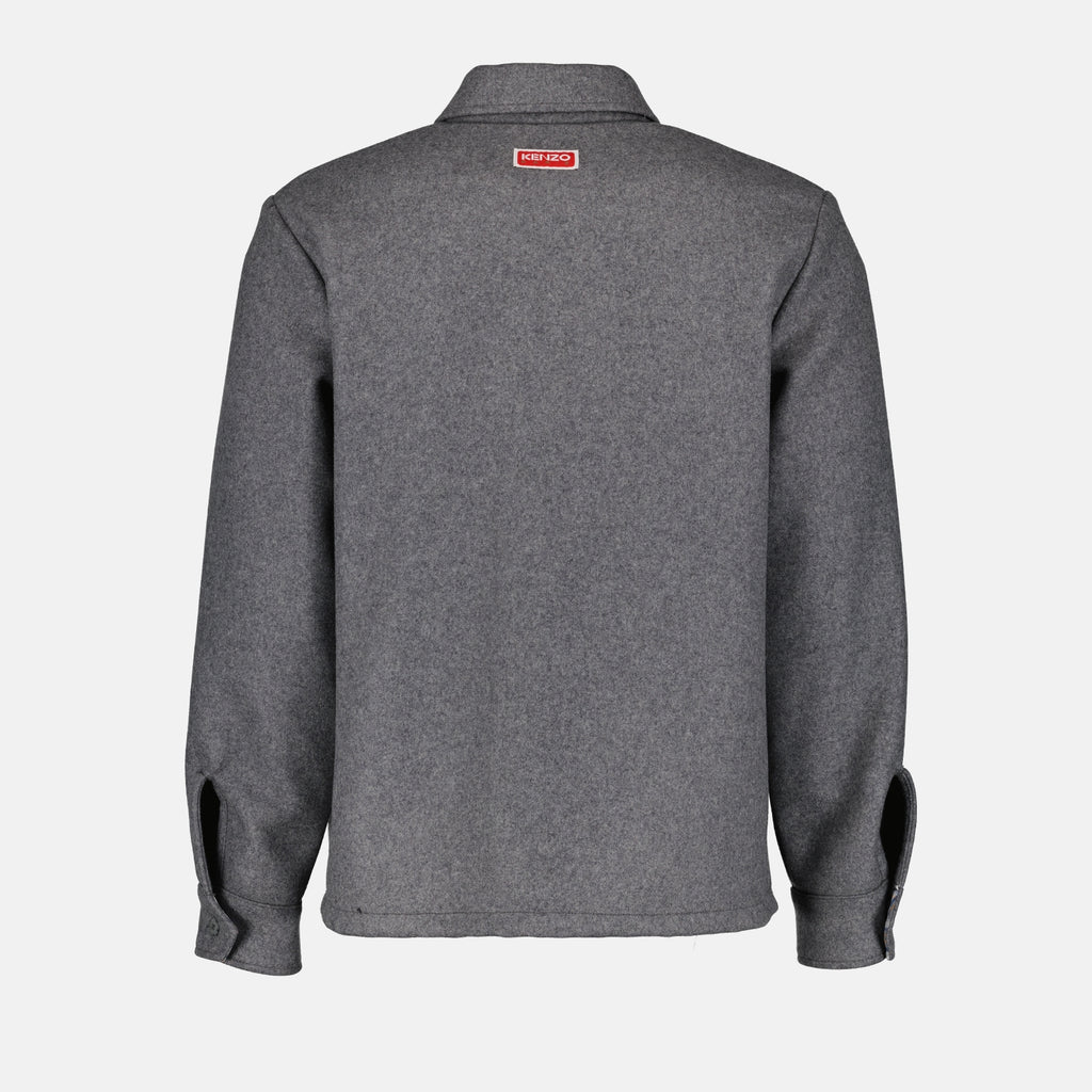 Chemises Surchemise en laine grise Kenzo Gris Homme