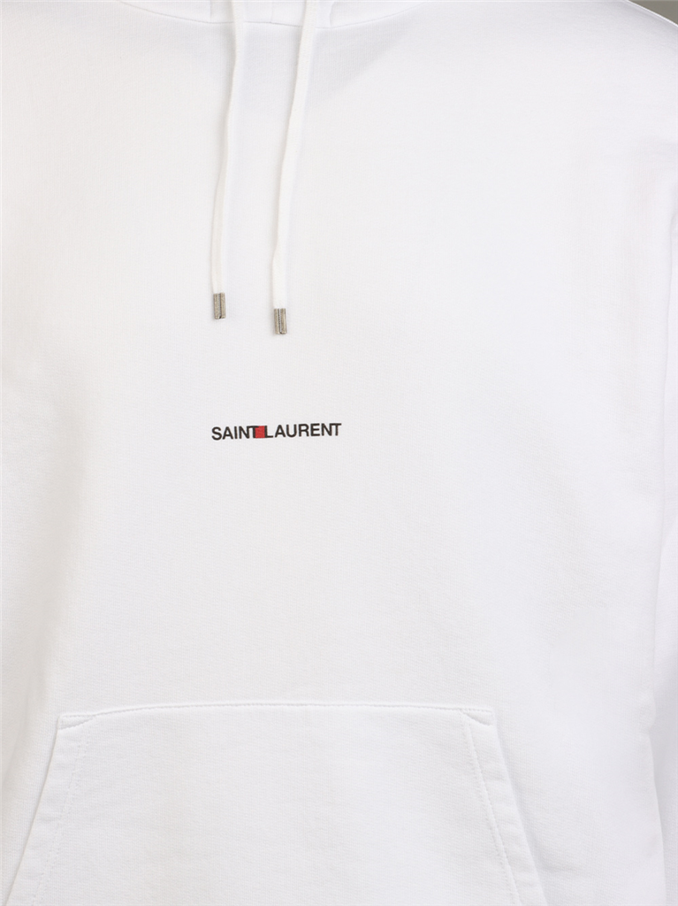 Felpe Felpa con Logo Saint Laurent Bianco Homme