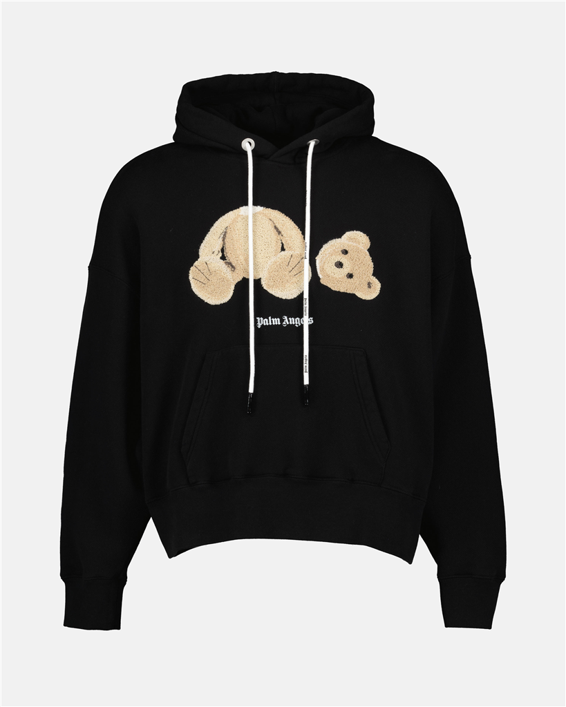 Sweatshirts Bear Hoodie Palm Angels Black Man