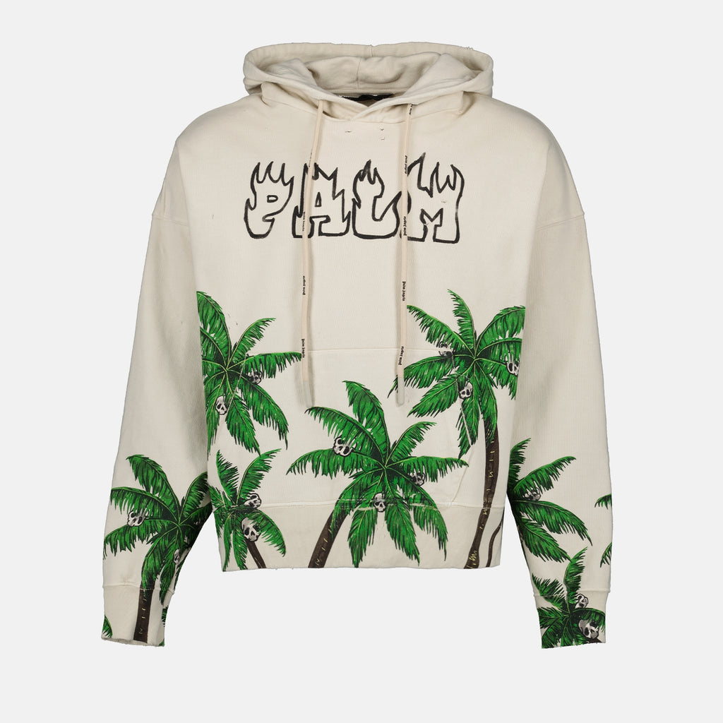 Sweatshirts Palms &amp; Skull Hoodie Palm Angels Beige Man