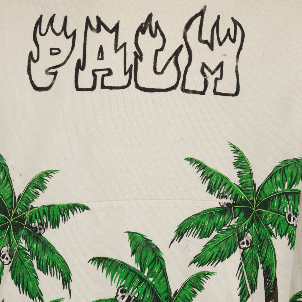 Sweatshirts Palms &amp; Skull Hoodie Palm Angels Beige Man