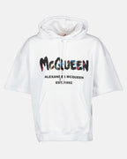 Moletons Sweat com Capuz Graffiti Alexander McQueen Branco Homme