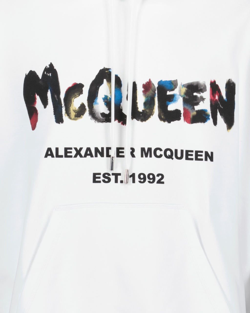 Moletons Sweat com Capuz Graffiti Alexander McQueen Branco Homme