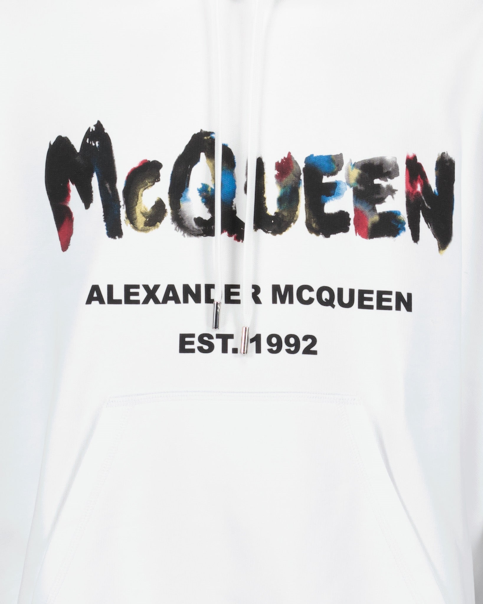 Moletons Sweat com Capuz Graffiti Alexander McQueen Branco Homme