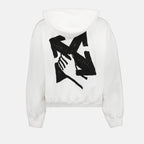 Felpe Sweat à capuche hand Arrow boxy Off-White Bianco Homme