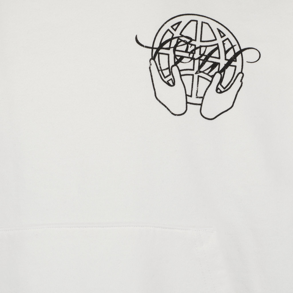 Felpe Sweat à capuche hand Arrow boxy Off-White Bianco Homme