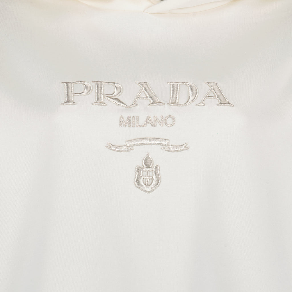 Felpe Sweat à capuche Prada Bianco Femme