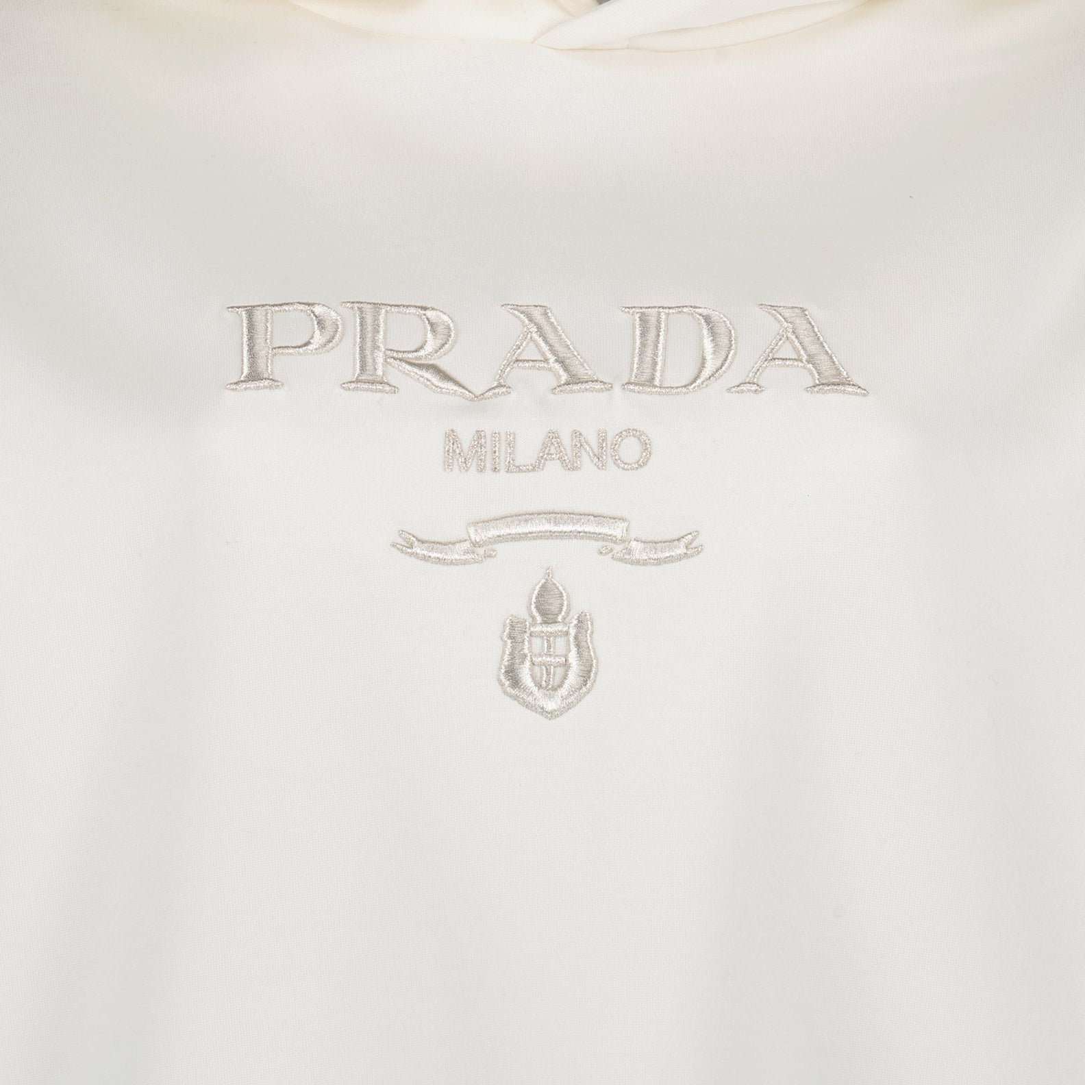 Felpe Sweat à capuche Prada Bianco Femme