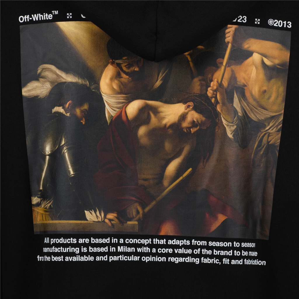 Felpe Sweat à capuche Caravaggio Off-White Nero Homme