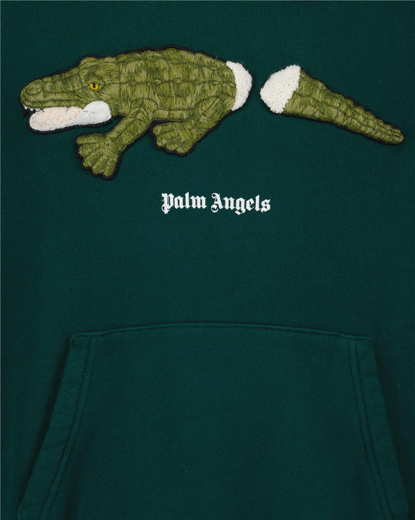 Sudaderas Sweat à capuche Croco Palm Angels Verde Homme