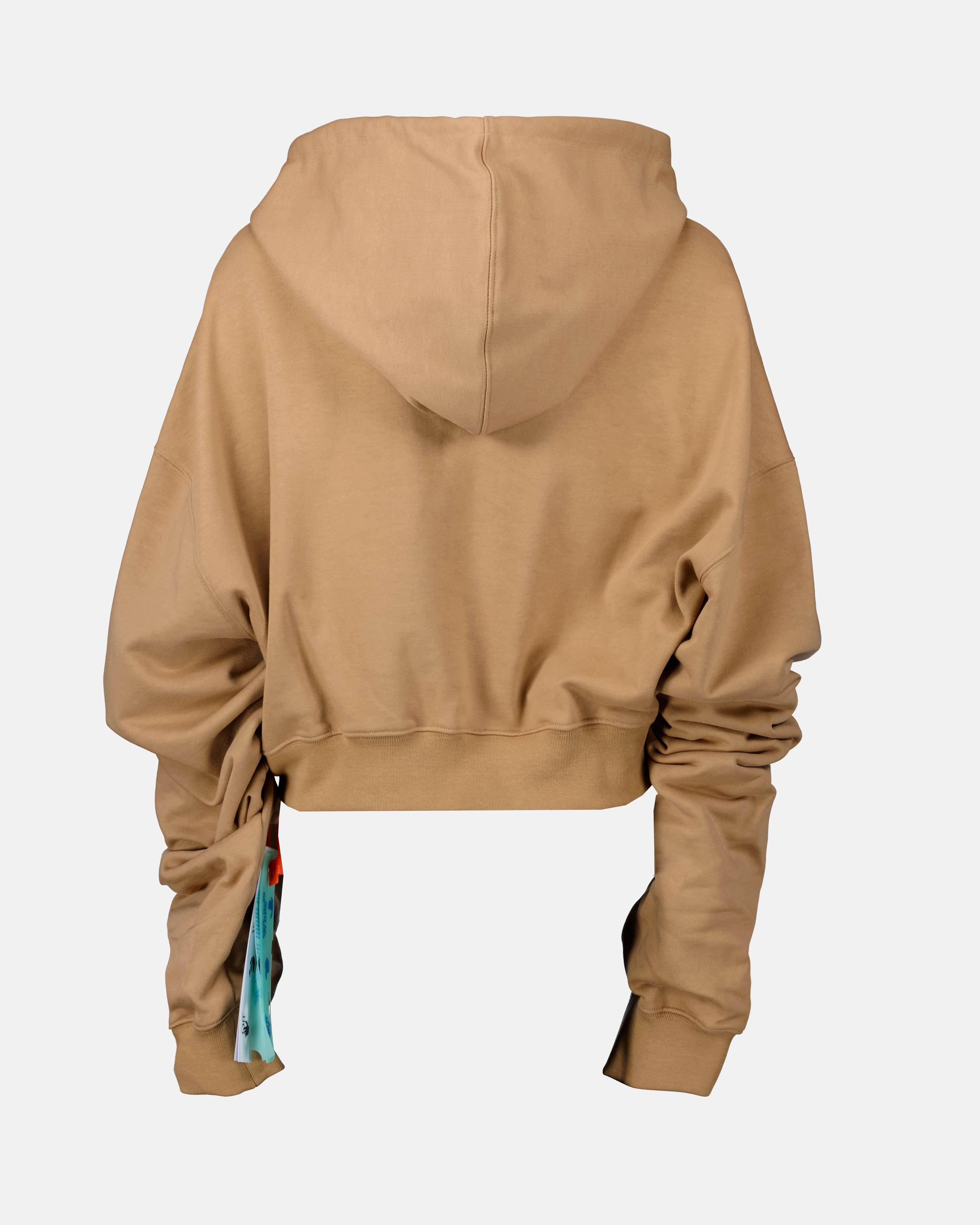 Moletons Sweat à capuche crop Off-White Marrom Femme