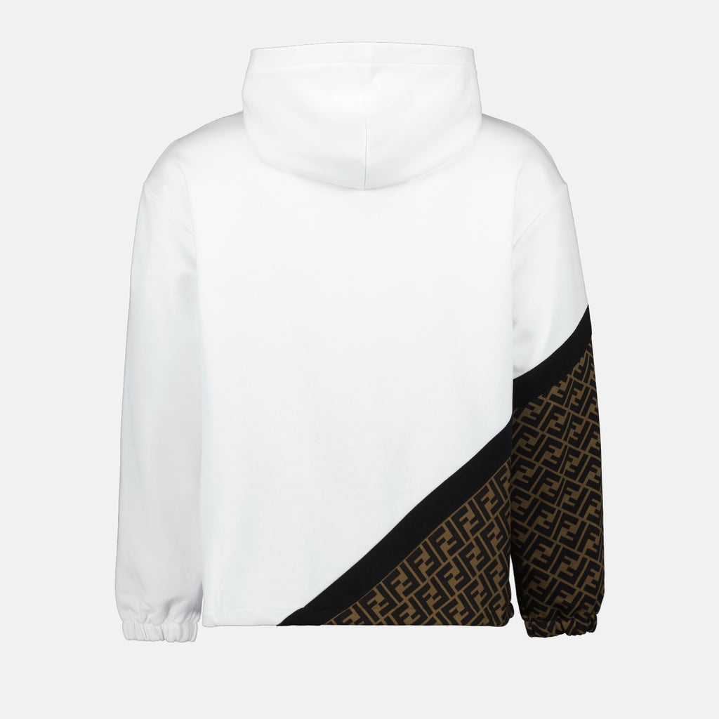 Sweat à capuche FF blanc
