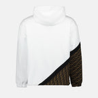 Sweat à capuche FF blanc