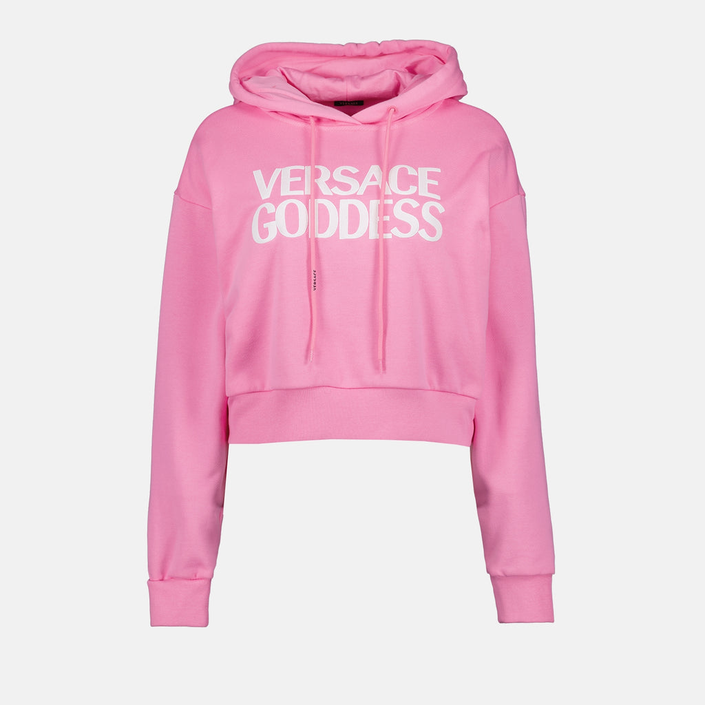 Moletons Sweat com Capuz Goddess Versace Rosa Femme