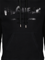 T-shirt Sweat à capuche Graffiti Alexander McQueen Nero Homme