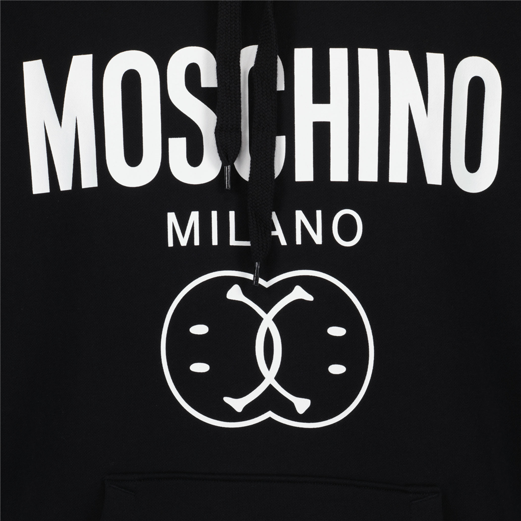 Sudaderas Sweat à capuche imprimé Moschino Negro Homme