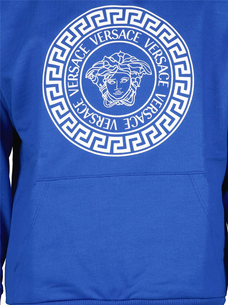 의류 Sweat à capuche Medusa Versace 파란색 어린이들