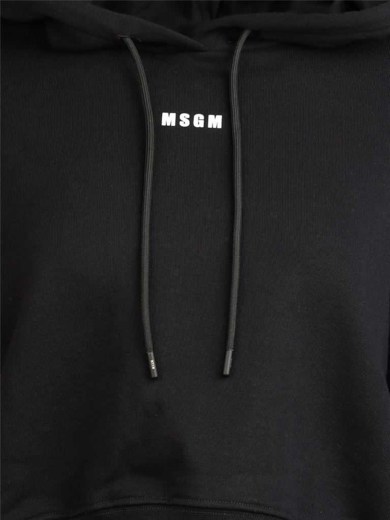 Sweatshirts Logo hoodie MSGM Black Women