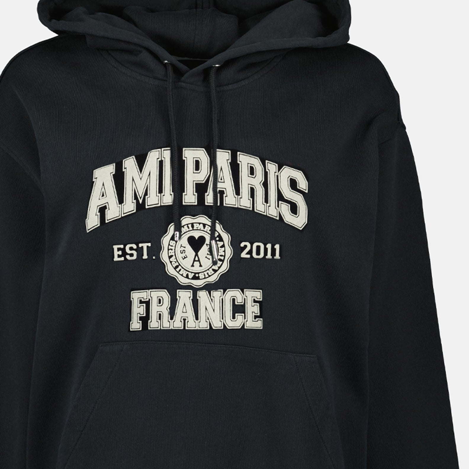 スウェットシャツ アミ フランス パーカー Ami PARIS 黒 ユニセックス