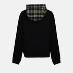 Moletons Sweat À Capuche Check Vintage Burberry Preto Femme