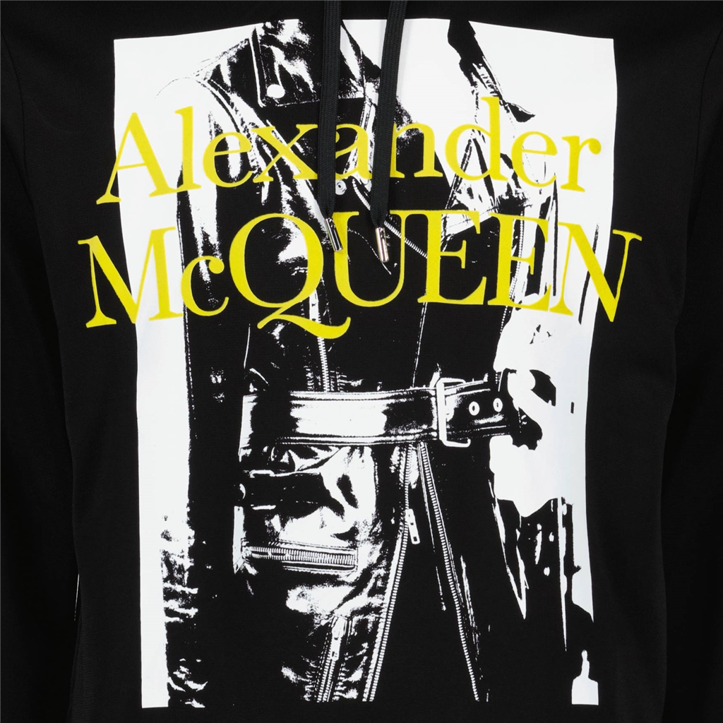 Sweatshirts Printed Hoodie Alexander McQueen Black Man