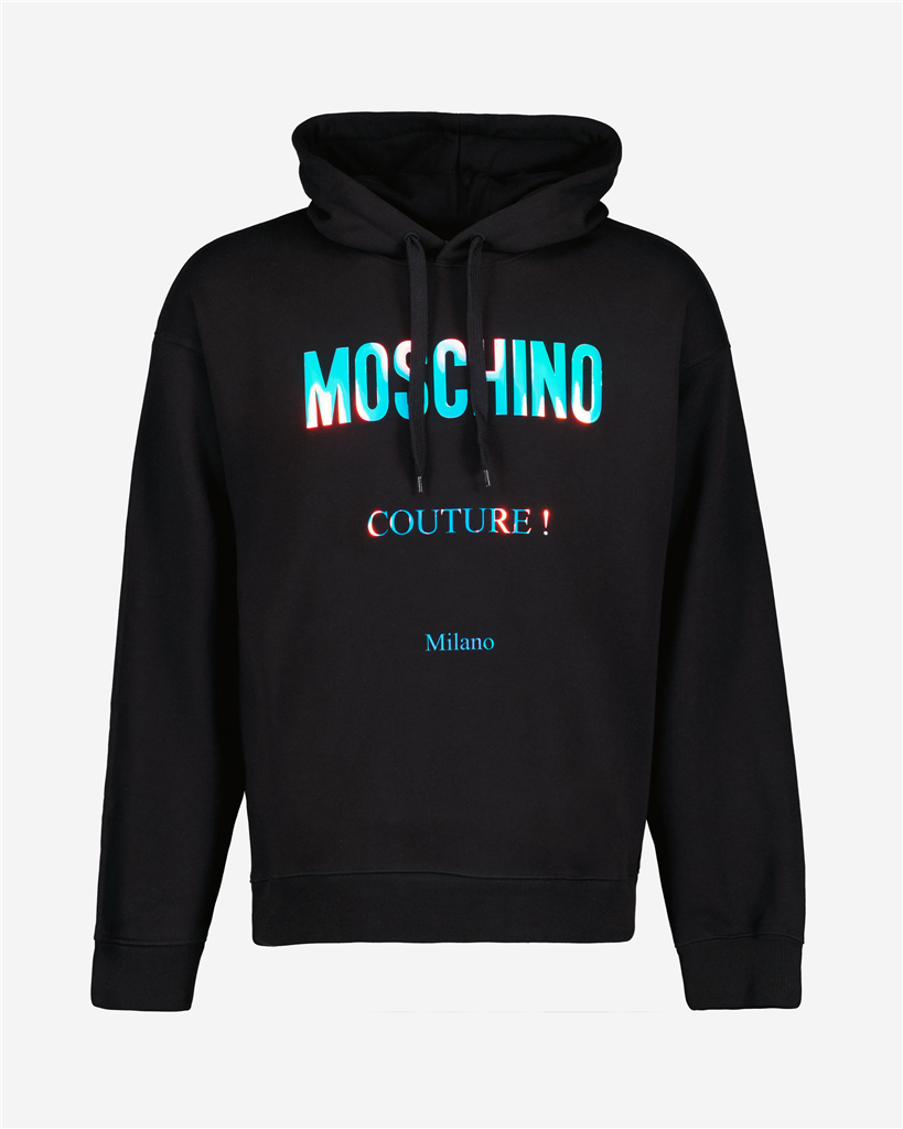 Tシャツ モスキーノ クチュール パーカー Moschino 黒 男