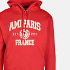 Sweatshirts Sweat à capuche Ami France Ami PARIS Rouge Unisexe