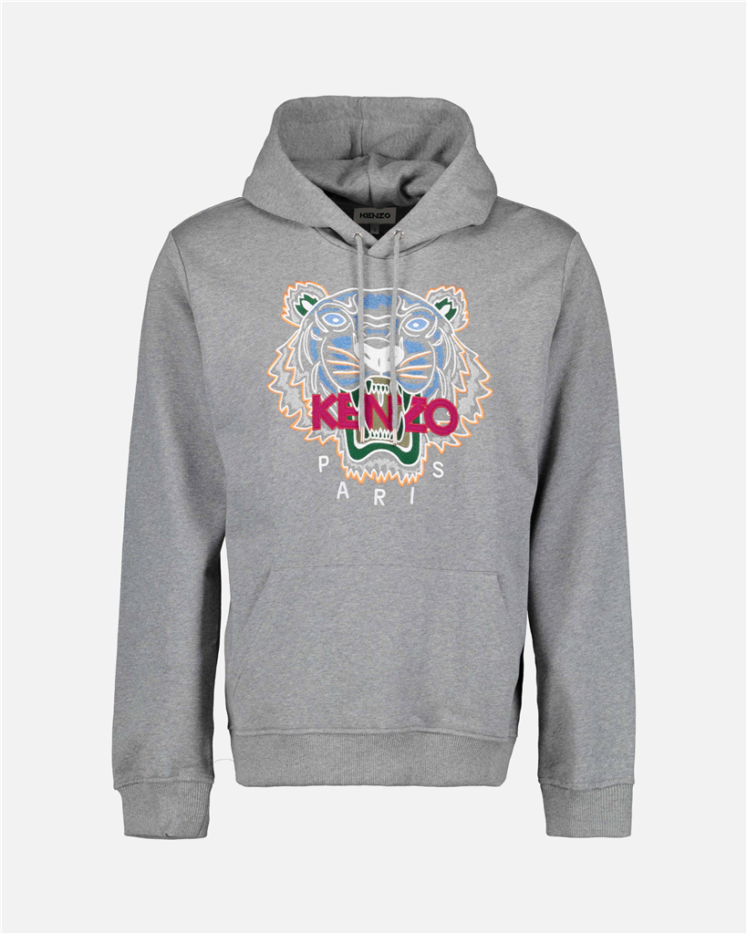 Sweat à capuche Tiger Gris