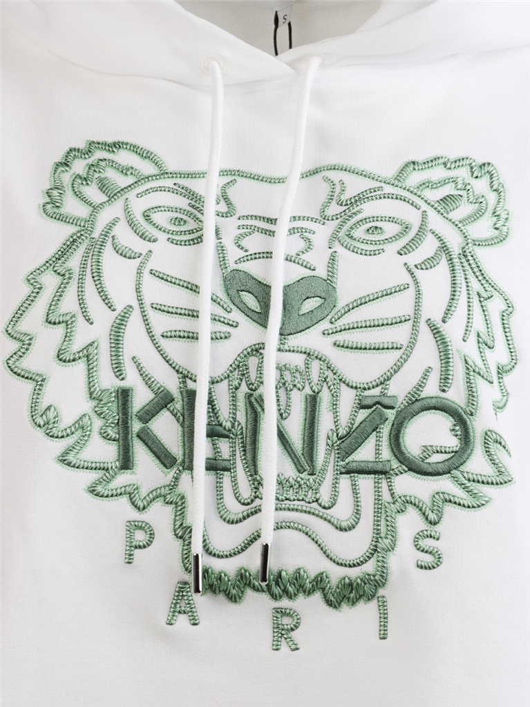Sweatshirts Sweat à capuche Tigre Kenzo Weiß Femme