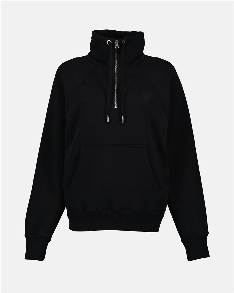 Sweatshirts Sweat à col montant Noir Ami PARIS Schwarz Femme