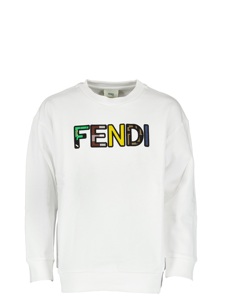 Vêtements Sweatshirt à logo Fendi Blanc Enfants