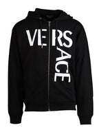 Sweatshirts Logo zipped sweatshirt Versace Black Man