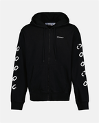 Tシャツ アロー ジップ スウェットシャツ Off-White 黒 男