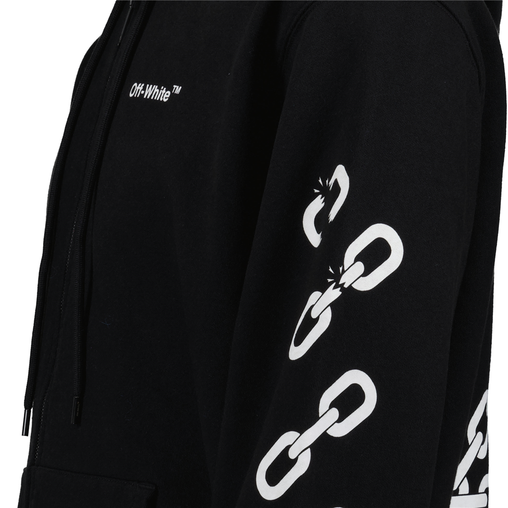 Tシャツ アロー ジップ スウェットシャツ Off-White 黒 男