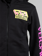 Bekleidung La Greca Accent Zip-Up Sweatshirt Versace Schwarz Kinder
