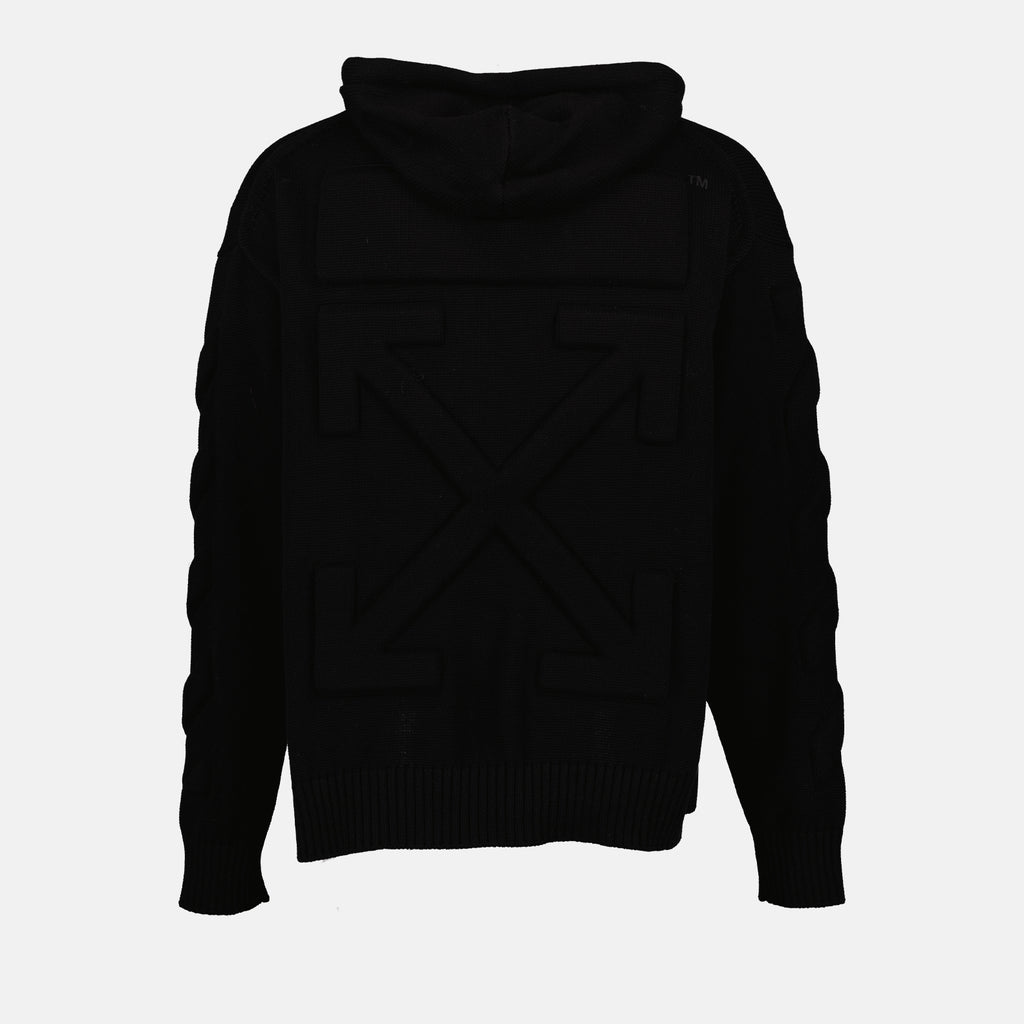 스웨트셔츠 Sweatshirt 3D Diag Off-White 검은색 Homme