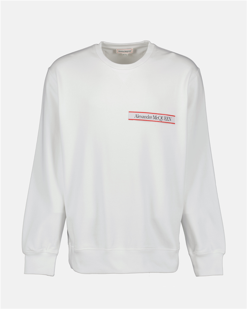 スウェットシャツ ロゴスウェットシャツ Alexander McQueen 白 男