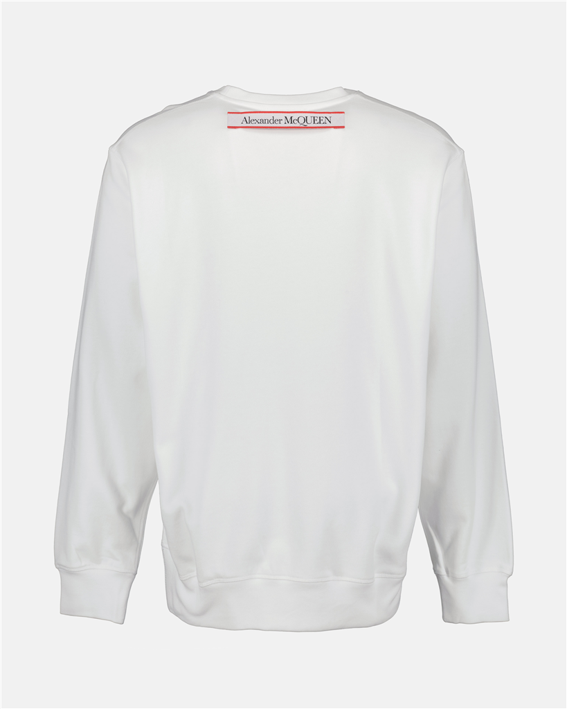 スウェットシャツ ロゴスウェットシャツ Alexander McQueen 白 男