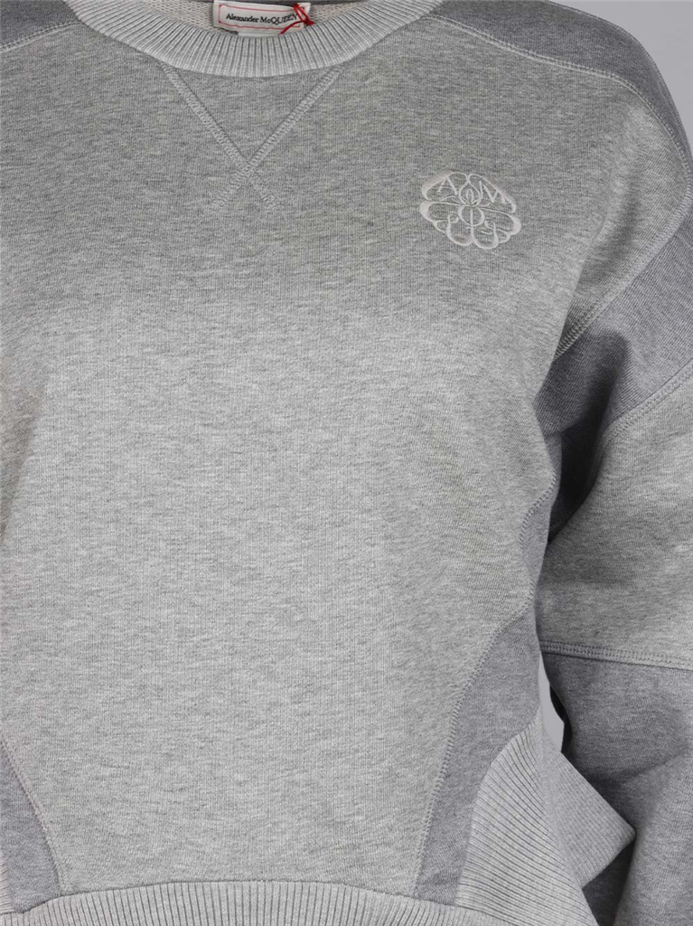 Sudaderas Sweatshirt à logo Seal Alexander McQueen Gris Femme