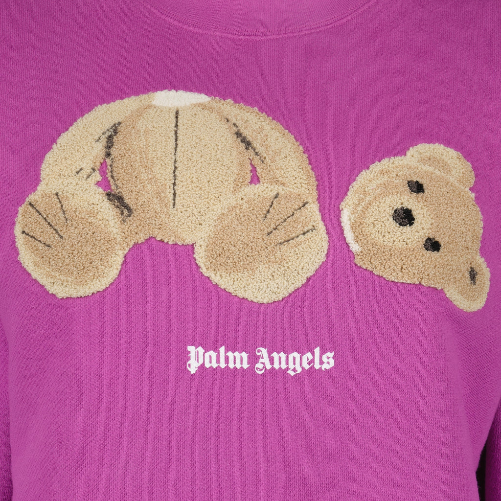 스웨트셔츠 Sweatshirt Bear Palm Angels 보라 Femme