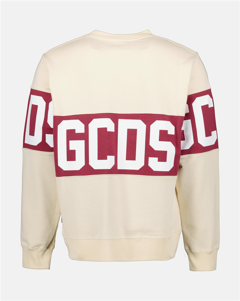 Sweatshirts Sweatshirt à logo bande GCDS Beige Homme