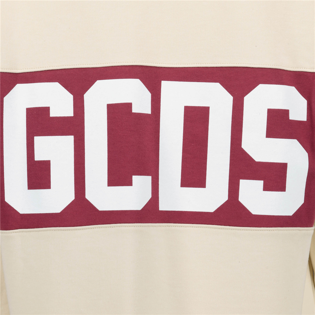 Sweatshirts Sweatshirt à logo bande GCDS Beige Homme