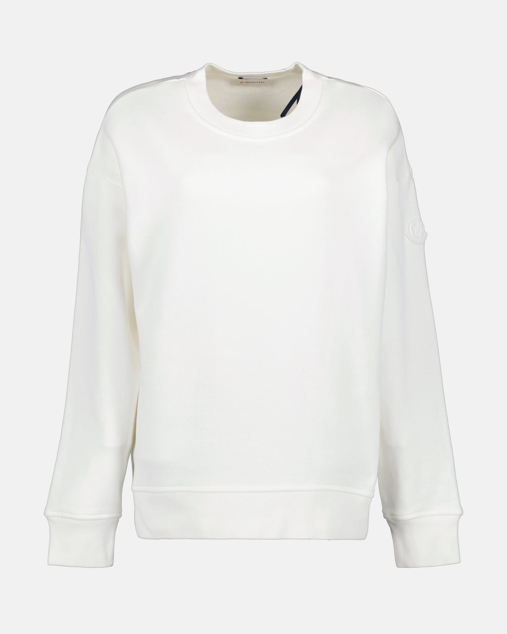 Sweatshirts Metallisches Logo Sweatshirt Moncler Weiß Damen