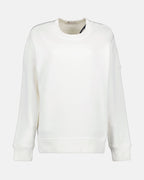 Sweatshirts Metallisches Logo Sweatshirt Moncler Weiß Damen