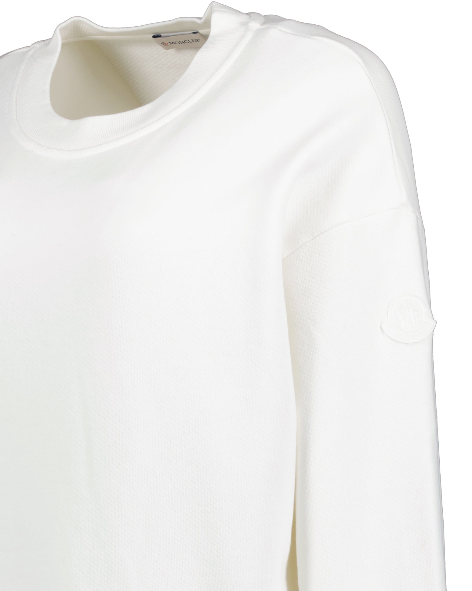 Sweatshirts Metallisches Logo Sweatshirt Moncler Weiß Damen