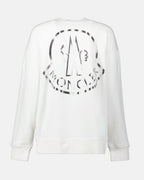 Sweatshirts Metallisches Logo Sweatshirt Moncler Weiß Damen