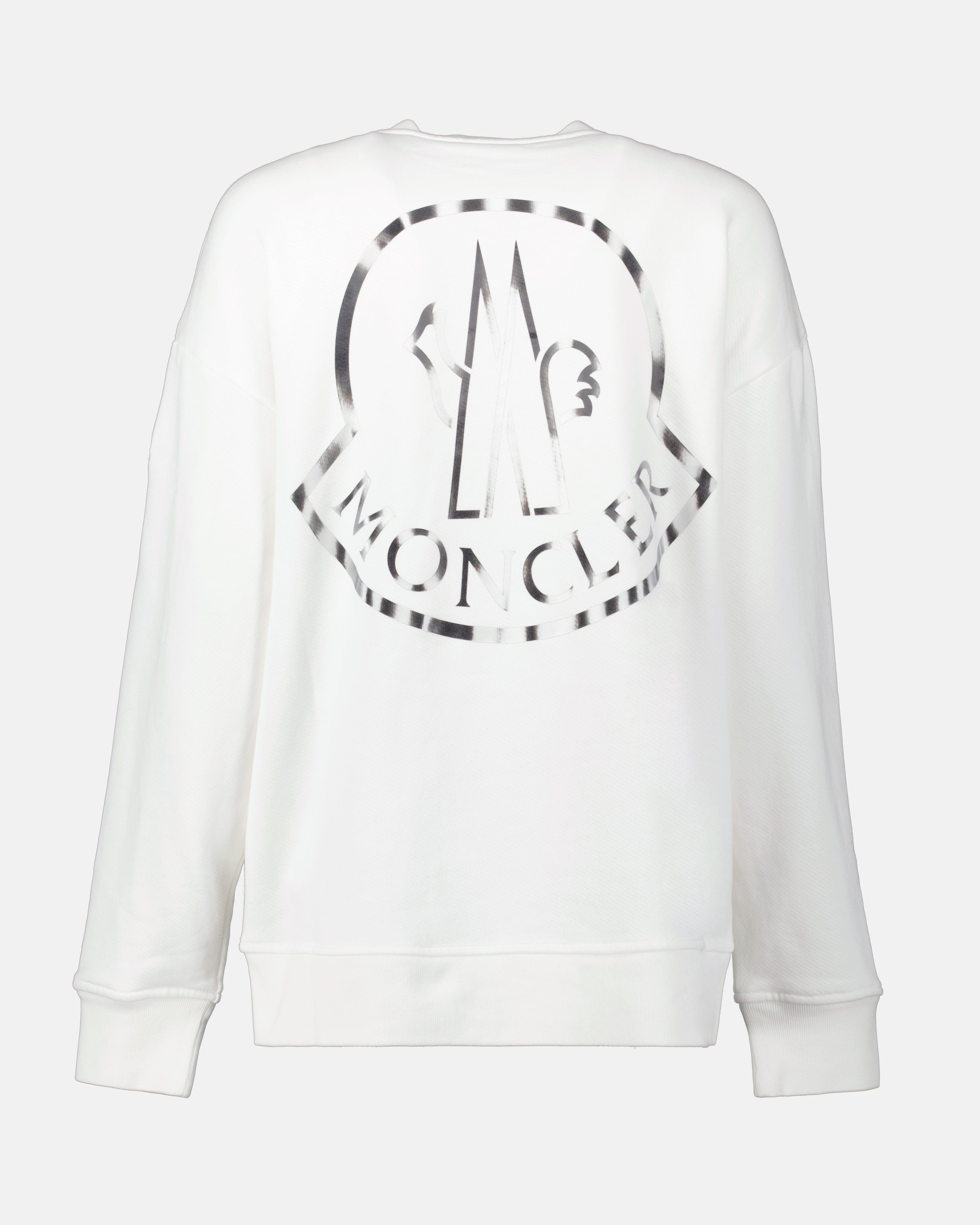 Sweatshirts Metallisches Logo Sweatshirt Moncler Weiß Damen