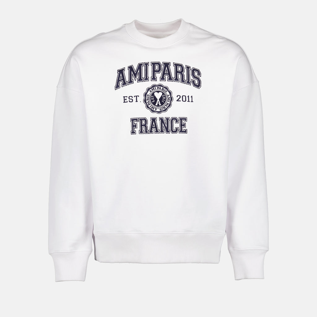 Sweatshirts Sweatshirt <tc>Ami Paris</tc>  France Ami PARIS White Unisex