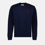 Moletons Sweatshirt Ami de Coeur Ami PARIS Azul Unissex