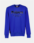 스웨트셔츠 Sweatshirt Graffiti Alexander McQueen 파란색 Homme